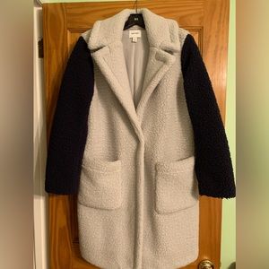 Nine West Cream and Black Teddy Jacket